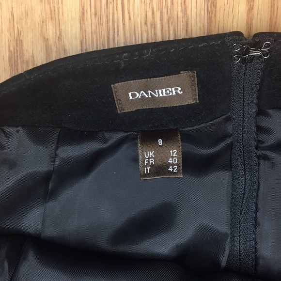 Black Genuine Leather Maxi Skirt - Picture 5 of 7